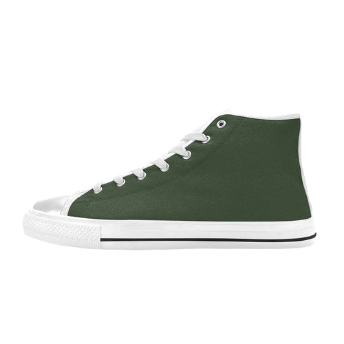 Men's Rifle Green Solid High Top Shoes
