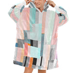Men's Patchwork Abstract Blanket Hoodie