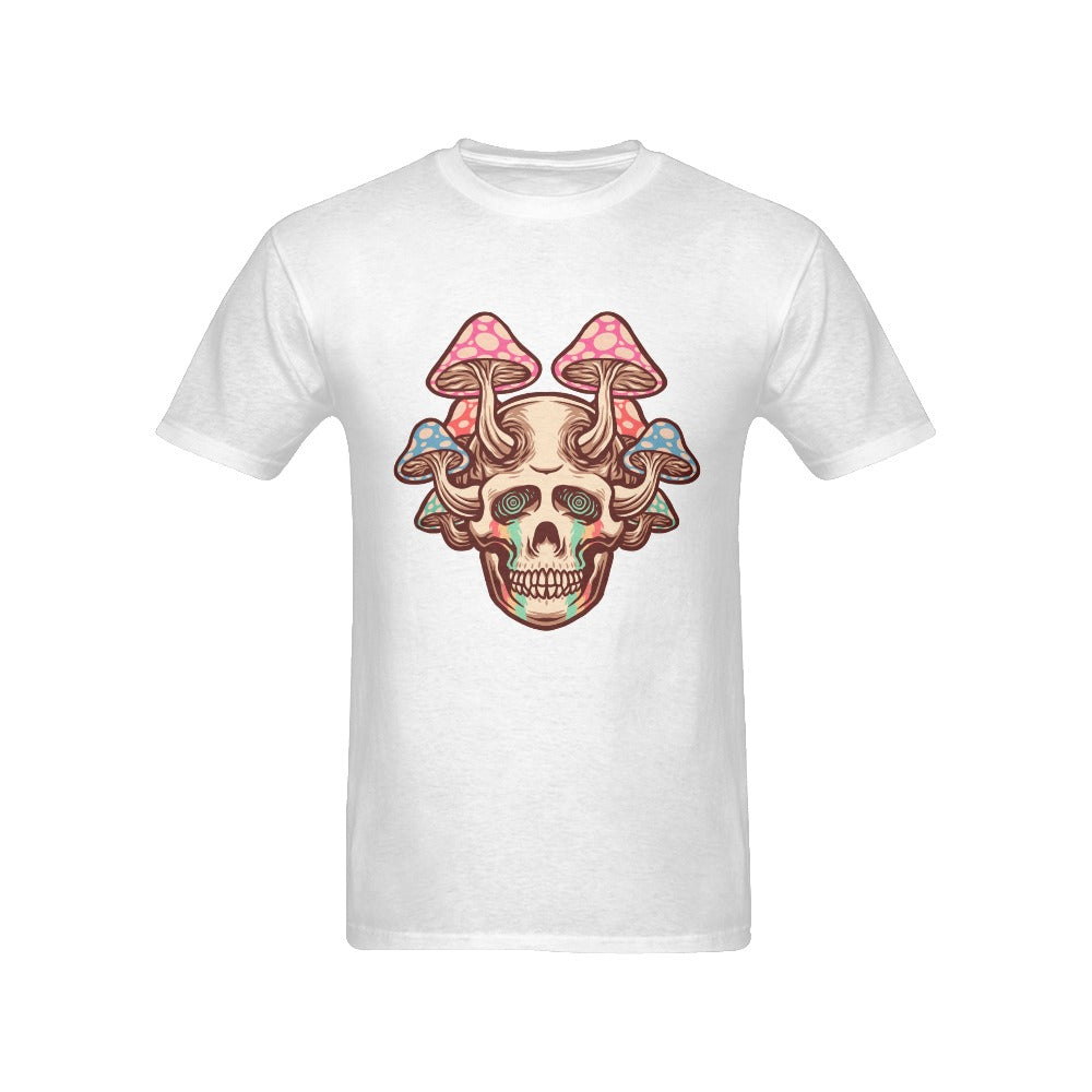 Men's Mushroom Skull Streetwear Classic Fit T-shirt
