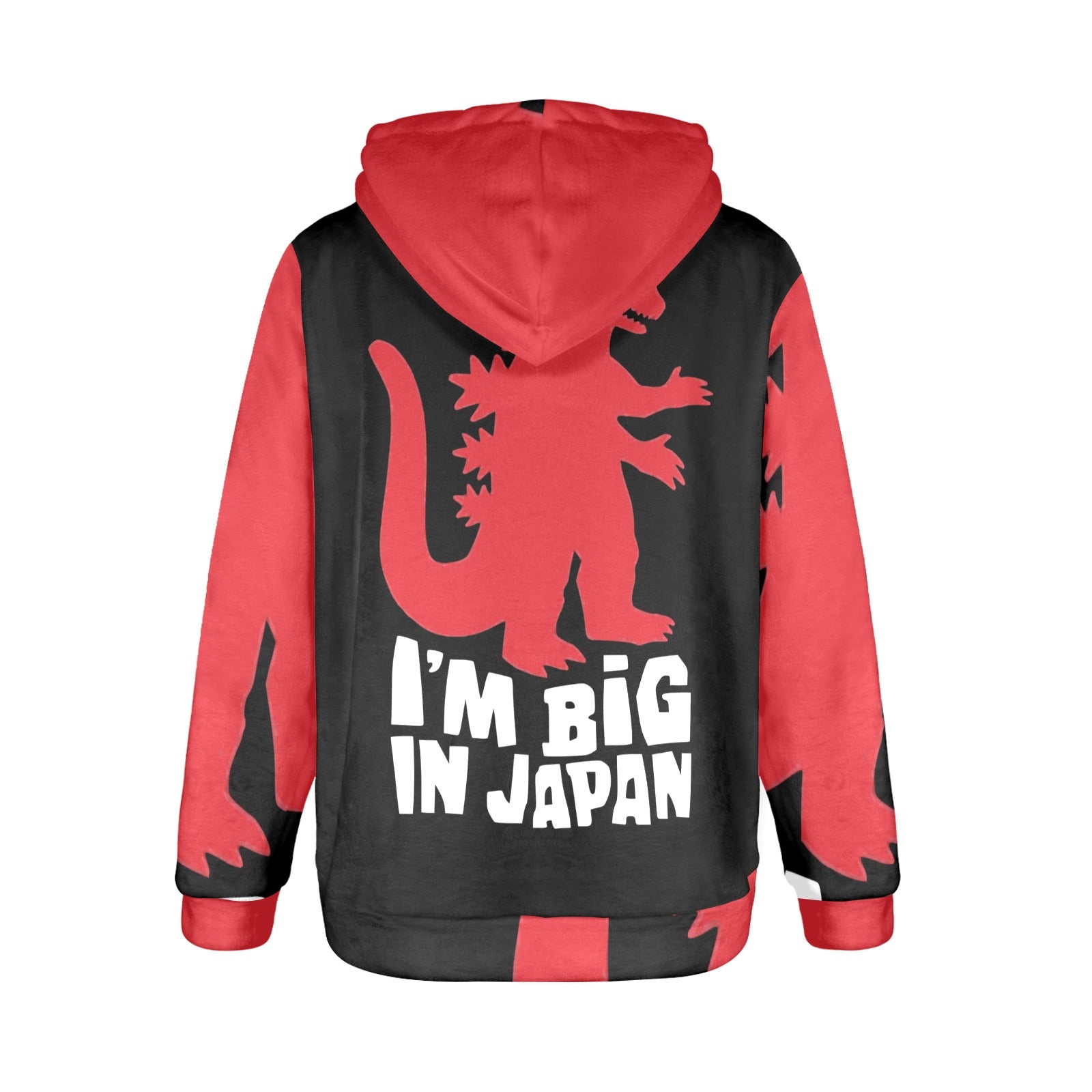 Women's Japan Godzilla Abstract Flannel Hoodie
