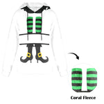 Women's Witch Legs Abstract Flannel Hoodie