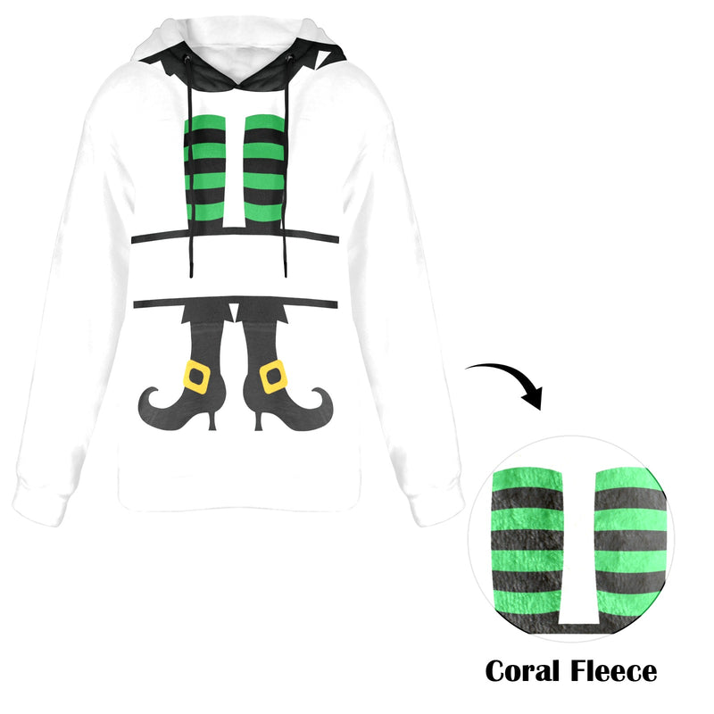 Women's Witch Legs Abstract Flannel Hoodie