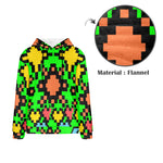 Men's Trippy Abstract Pattern Art Acid & Punk Flannel Hoodie
