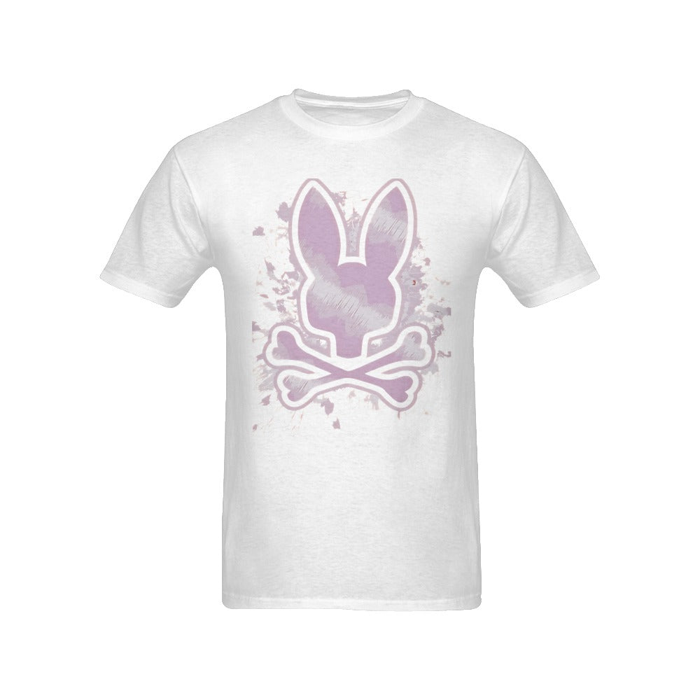 Men's Spray Skull Bunny Streetwear Classic Fit T-shirt