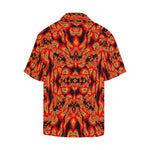 Men's Flaming Vortex Abstract Half Sleeve Shirt