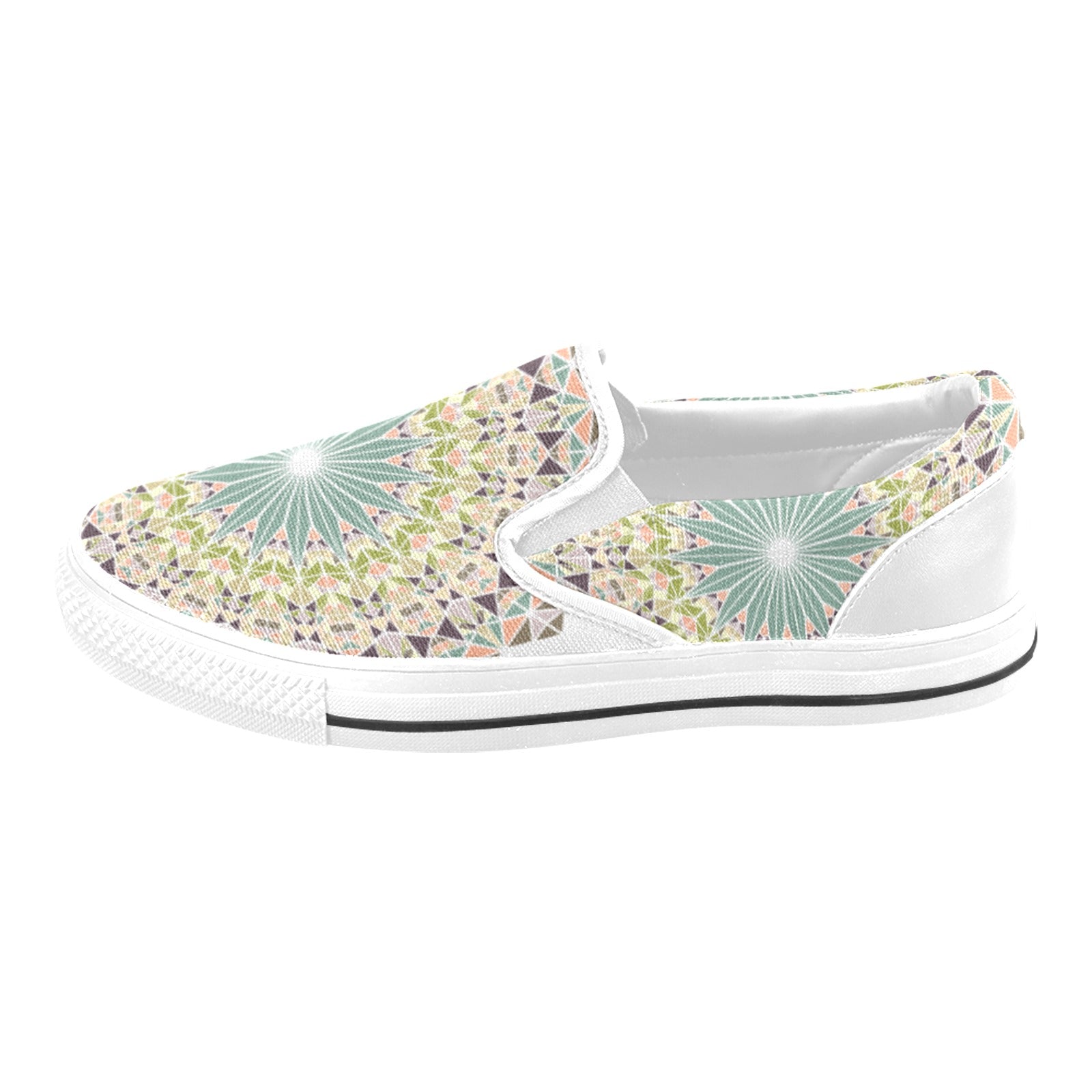 Men's Ethereal Bloom Abstract Slip-on Shoes