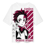 Women's Tanjiro Potrait Demon Slayer Anime Oversized T-shirt