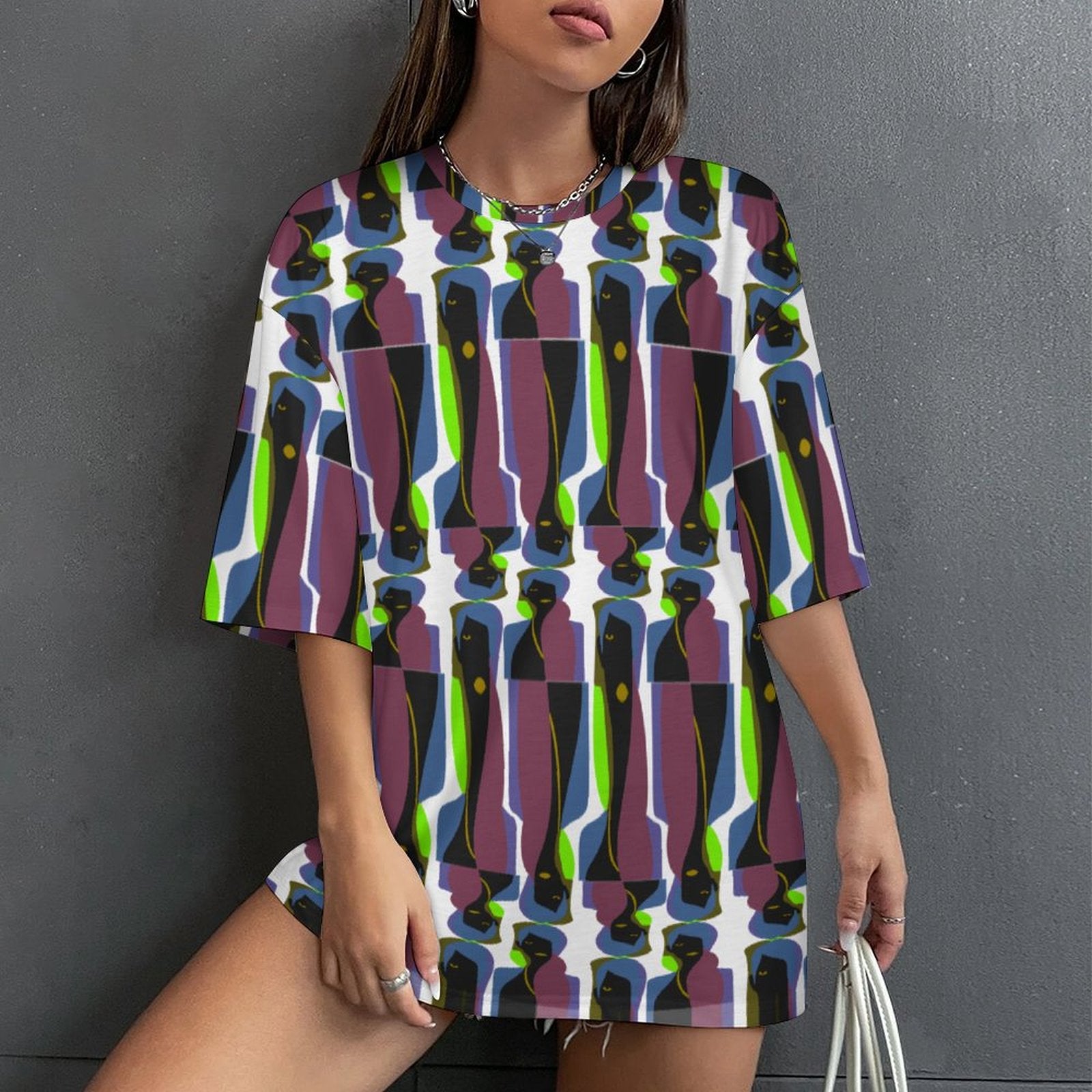 Women's Psychedelic Vaporwave Acid & Punk Oversized T-shirt