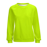 Women's Fluorescent Yellow Solid Sweatshirt