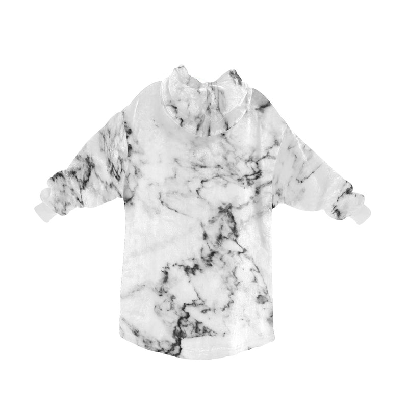 Men's White Mystery Abstract Blanket Hoodie