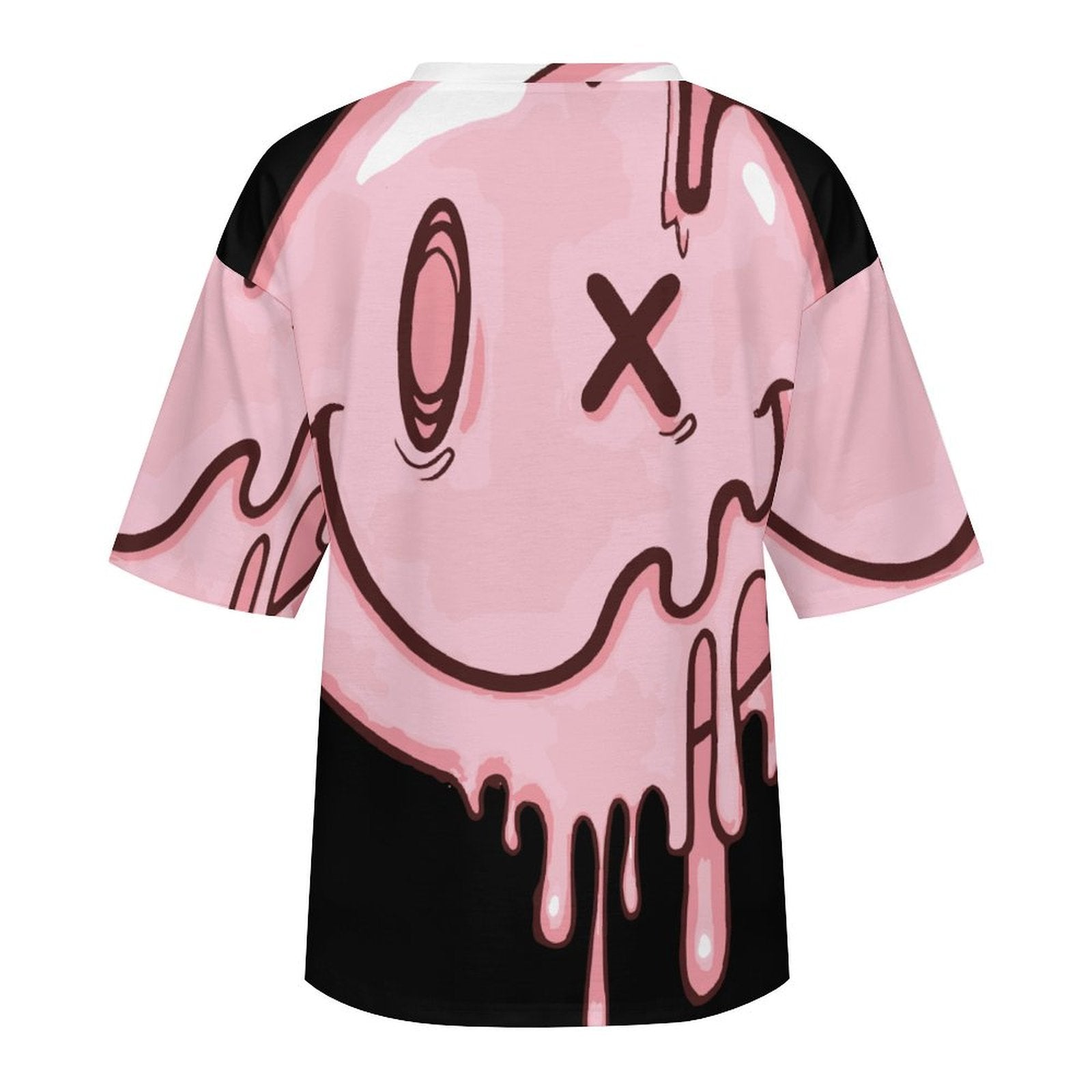 Women's Trippy Melting Smiley Acid & Punk Oversized T-shirt