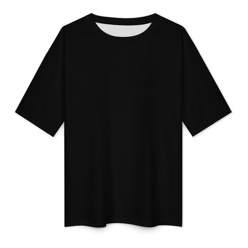 Women's Black Solid Oversized T-shirt