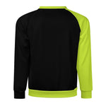 Men's Black & Fluorescent Yellow Solid Sweatshirt