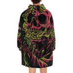 Men's Trippy Skull Blanket Hoodie