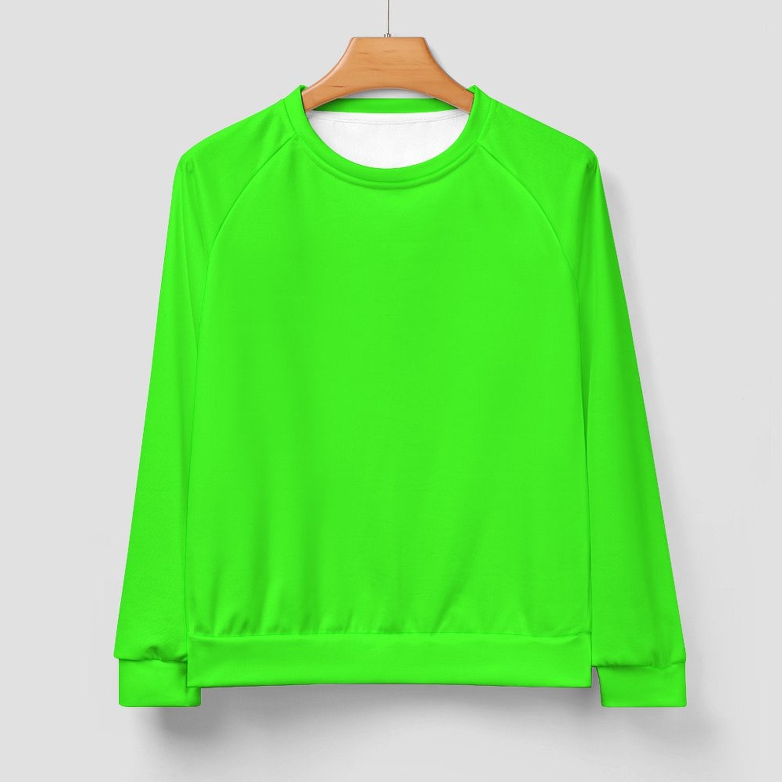 Men's Electric Green Solid Sweatshirt