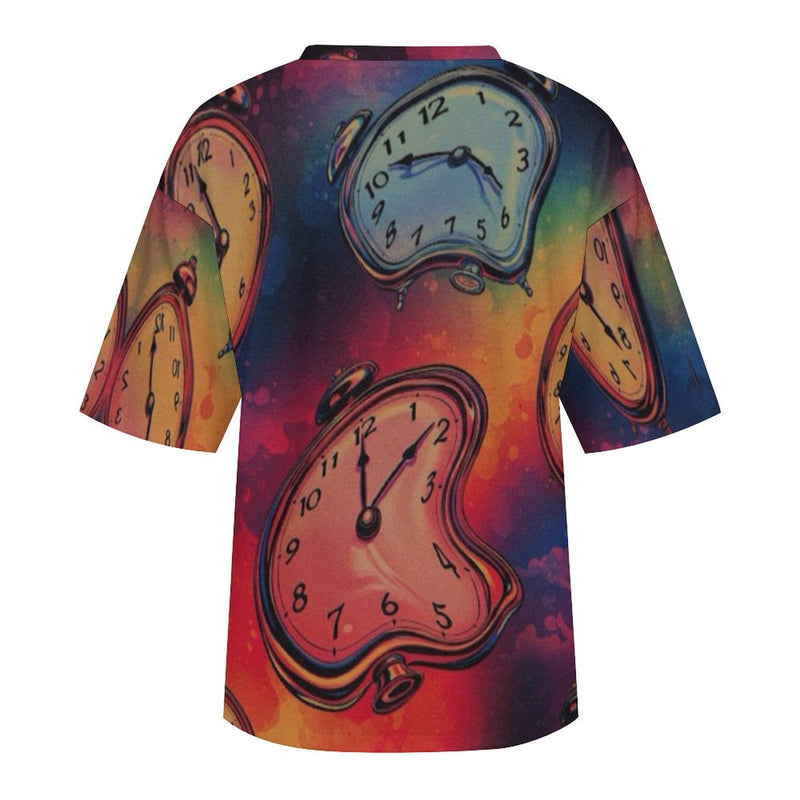 Women's Psychedelic Time Trip Acid & Punk Oversized T-shirt