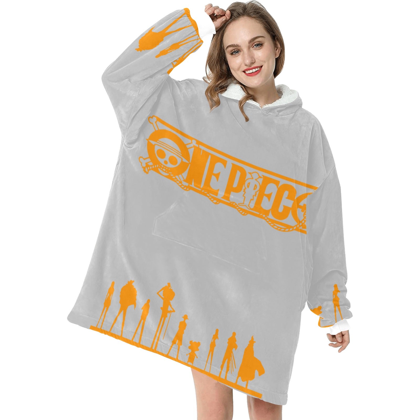 Women's One Piece Anime Blanket Hoodie