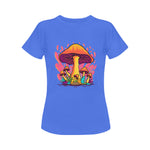 Women's Flaming Mushroom Mushroom Acid & Punk Classic Fit T-shirt