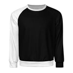 Men's Black & White Solid Sweatshirt