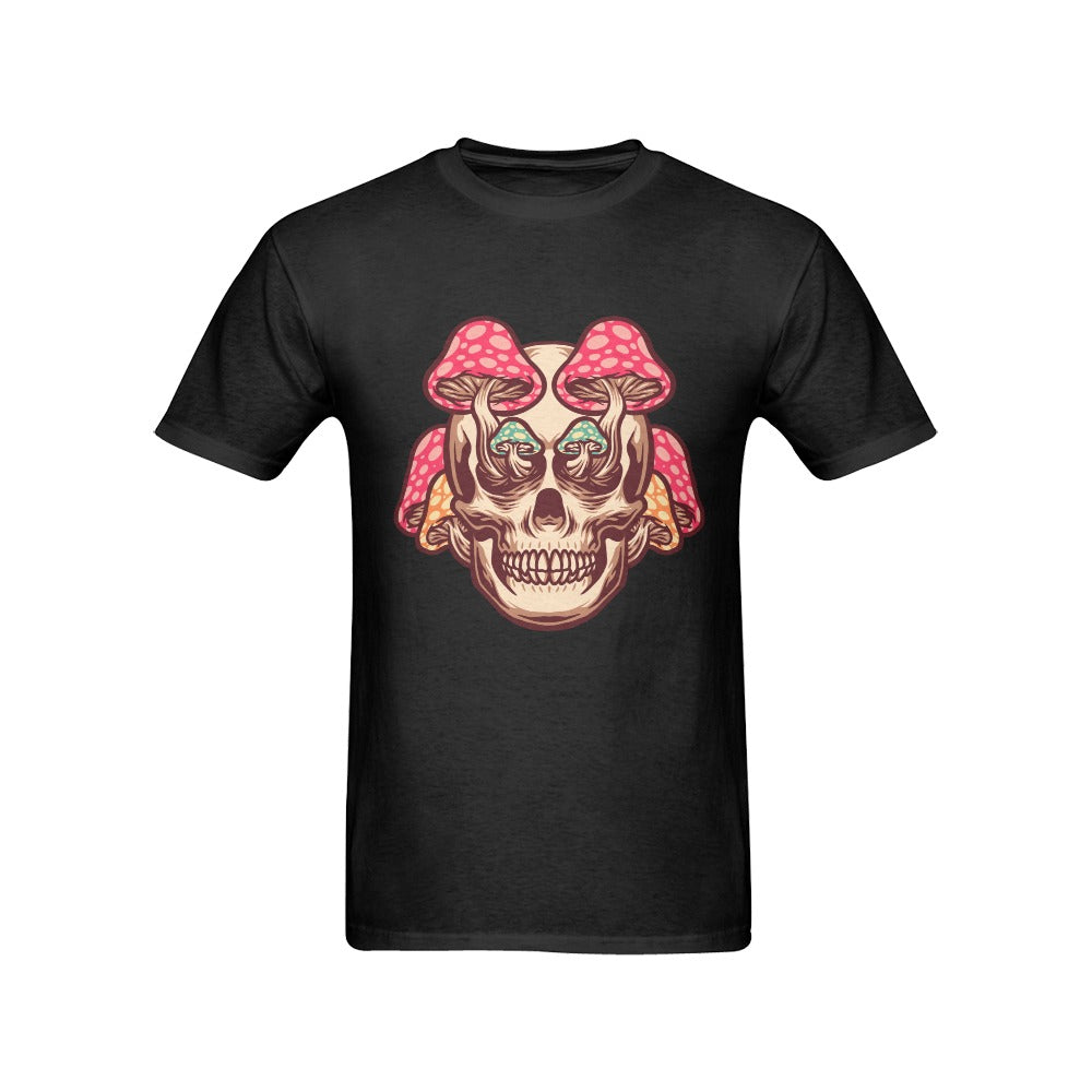 Men's Mushroom Skull Streetwear Classic Fit T-shirt