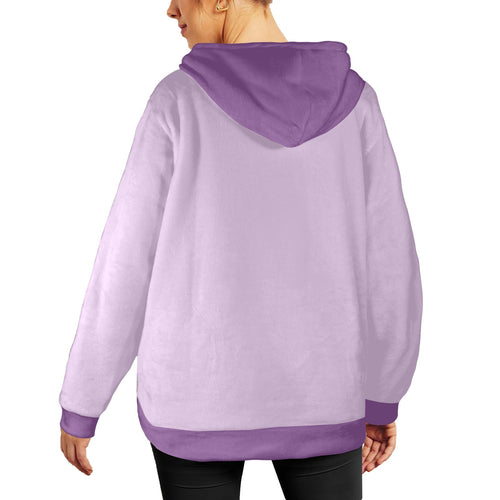 Women's Lavender & Purple Solid Flannel Hoodie