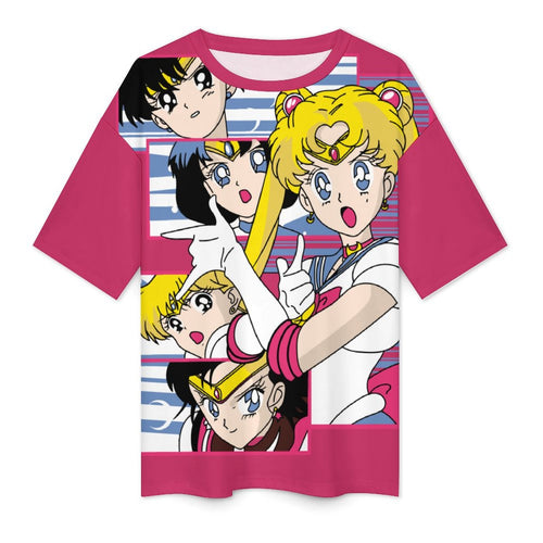 Women's Sailor Moon Crew Anime Oversized T-shirt