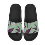 Women's Mint Leaf Swirl Abstract Slider Sandals
