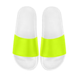 Men's Fluorescent Yellow Solid Slider Sandals