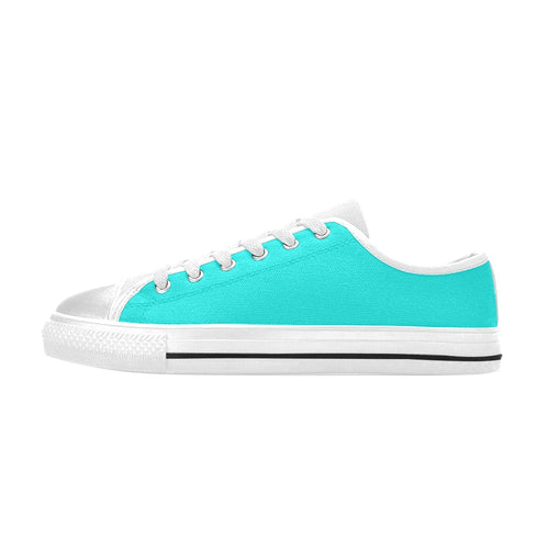 Men's Bright Turquoise Solid Low Top Shoes