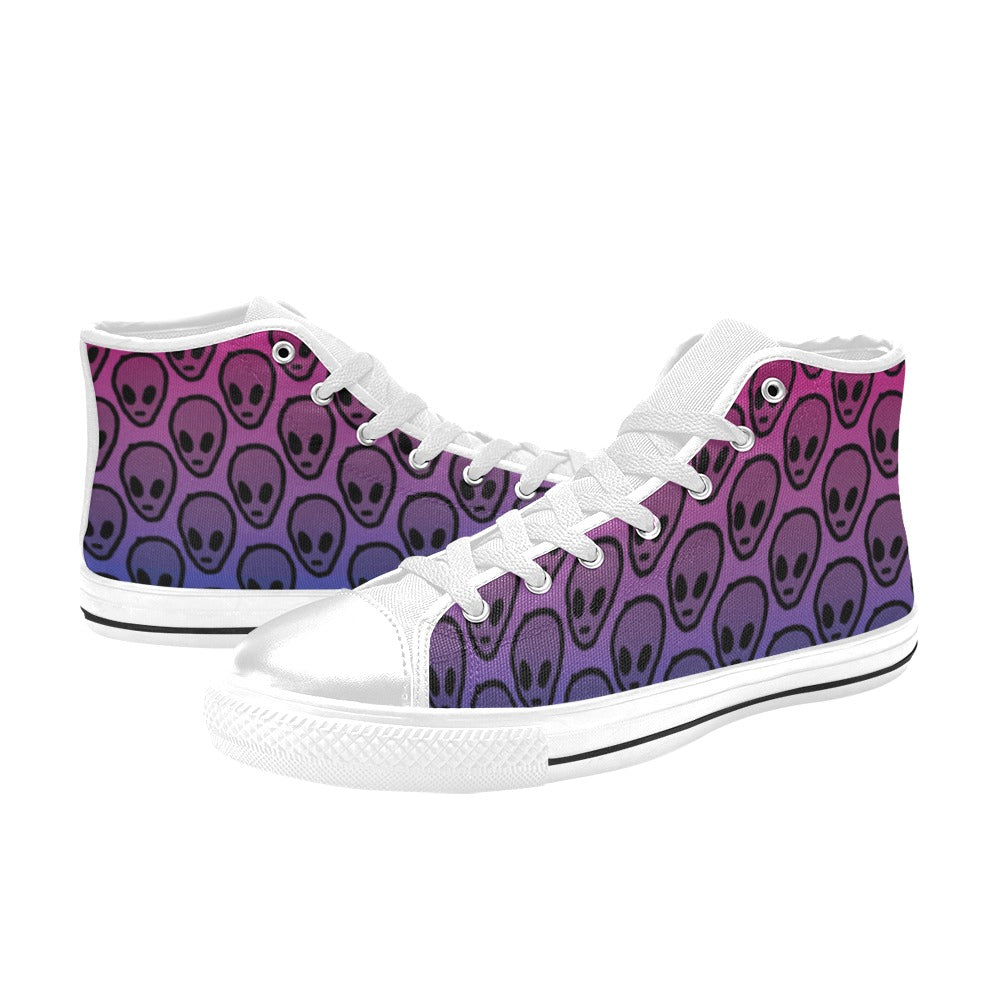 Men's Alien Aliens Abstract High Top Shoes