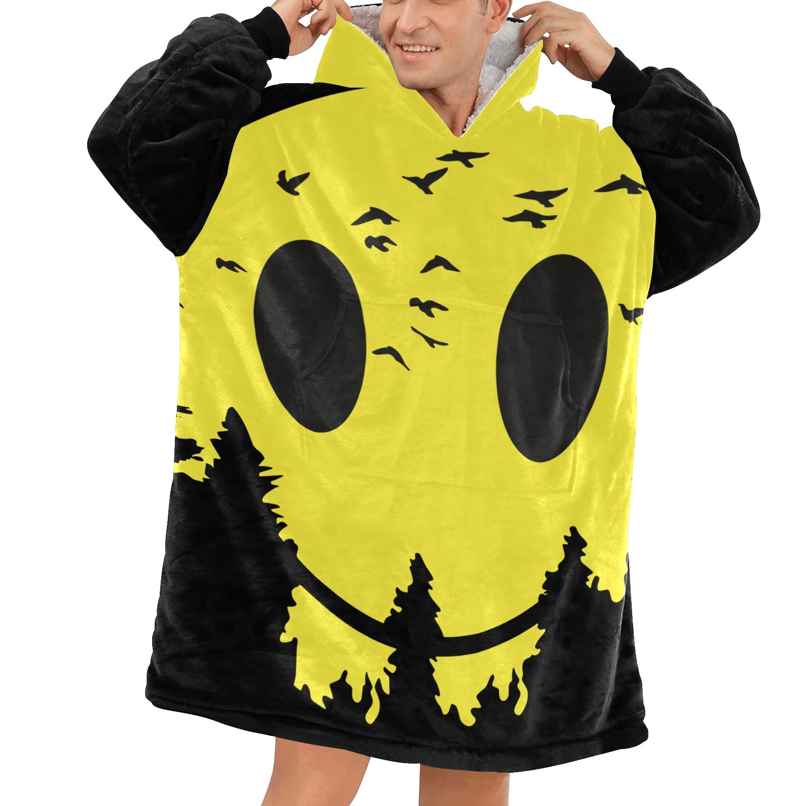 Men's Trippy Moon Acid & Punk Blanket Hoodie