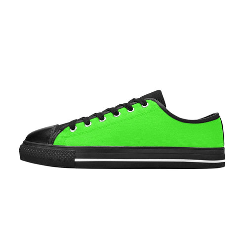 Men's Neon Green Solid Low Top Shoes