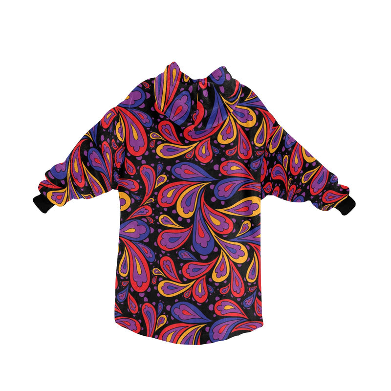 Men's Doodle Paisley Elements Abstract Blanket Hoodie