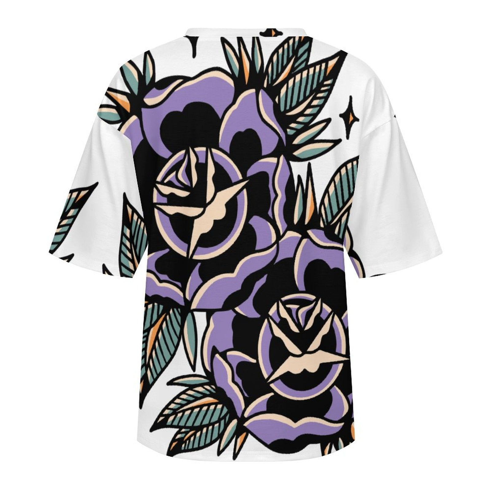 Women's Violet Rose Acid & Punk Oversized T-shirt