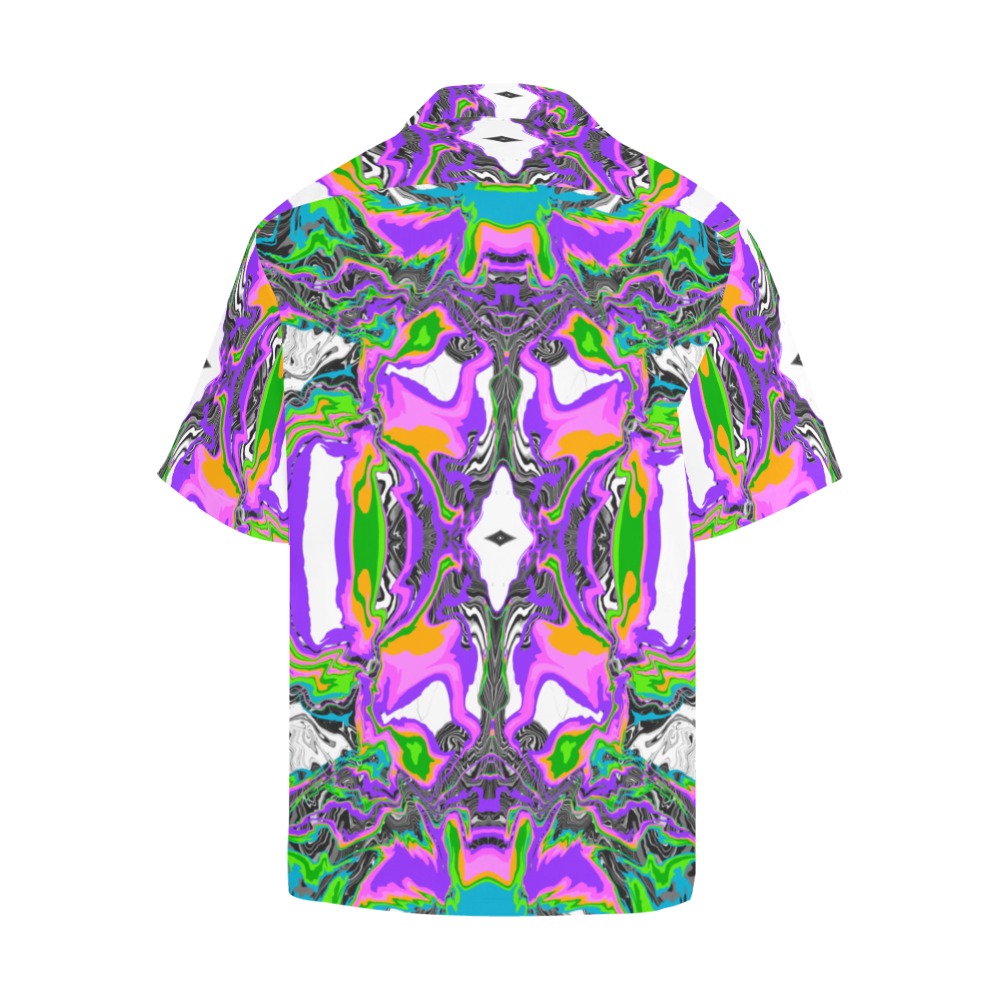 Men's Galactic Psychedelic Abstract Half Sleeve Shirt