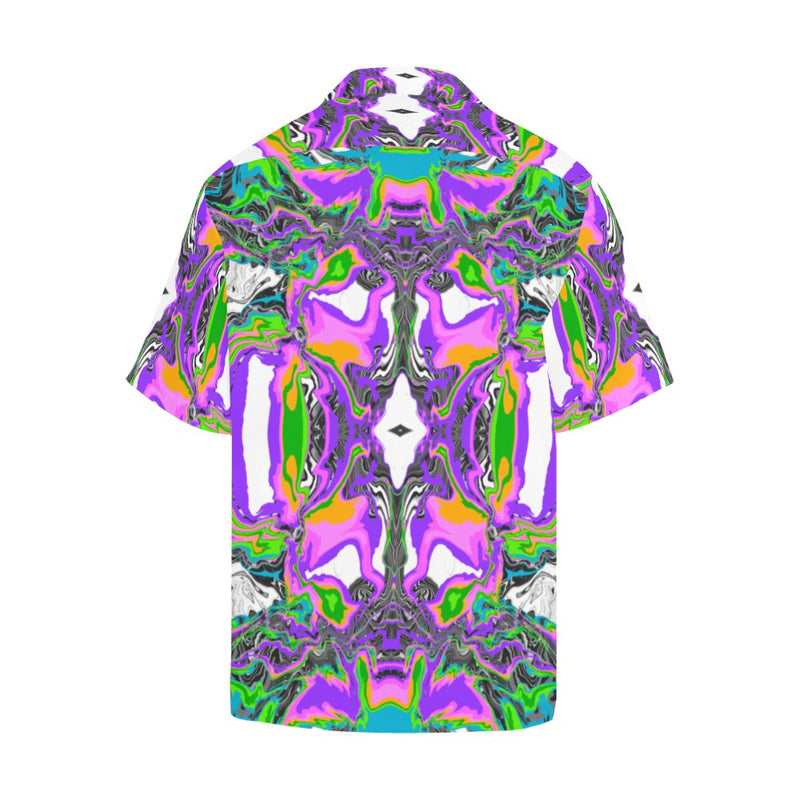 Men's Galactic Psychedelic Abstract Half Sleeve Shirt