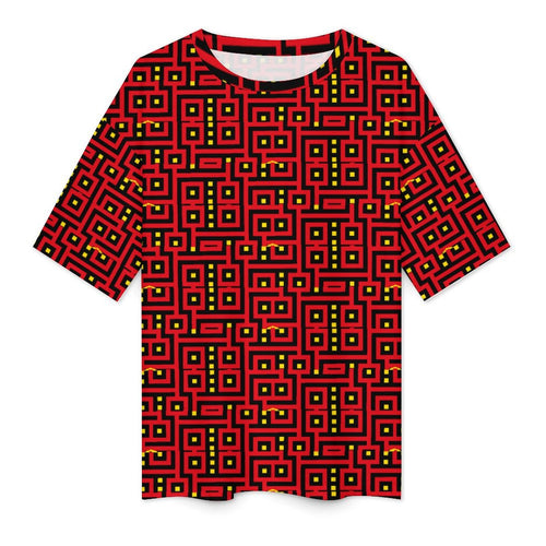 Women's Psychedelic Maze Acid & Punk Oversized T-shirt