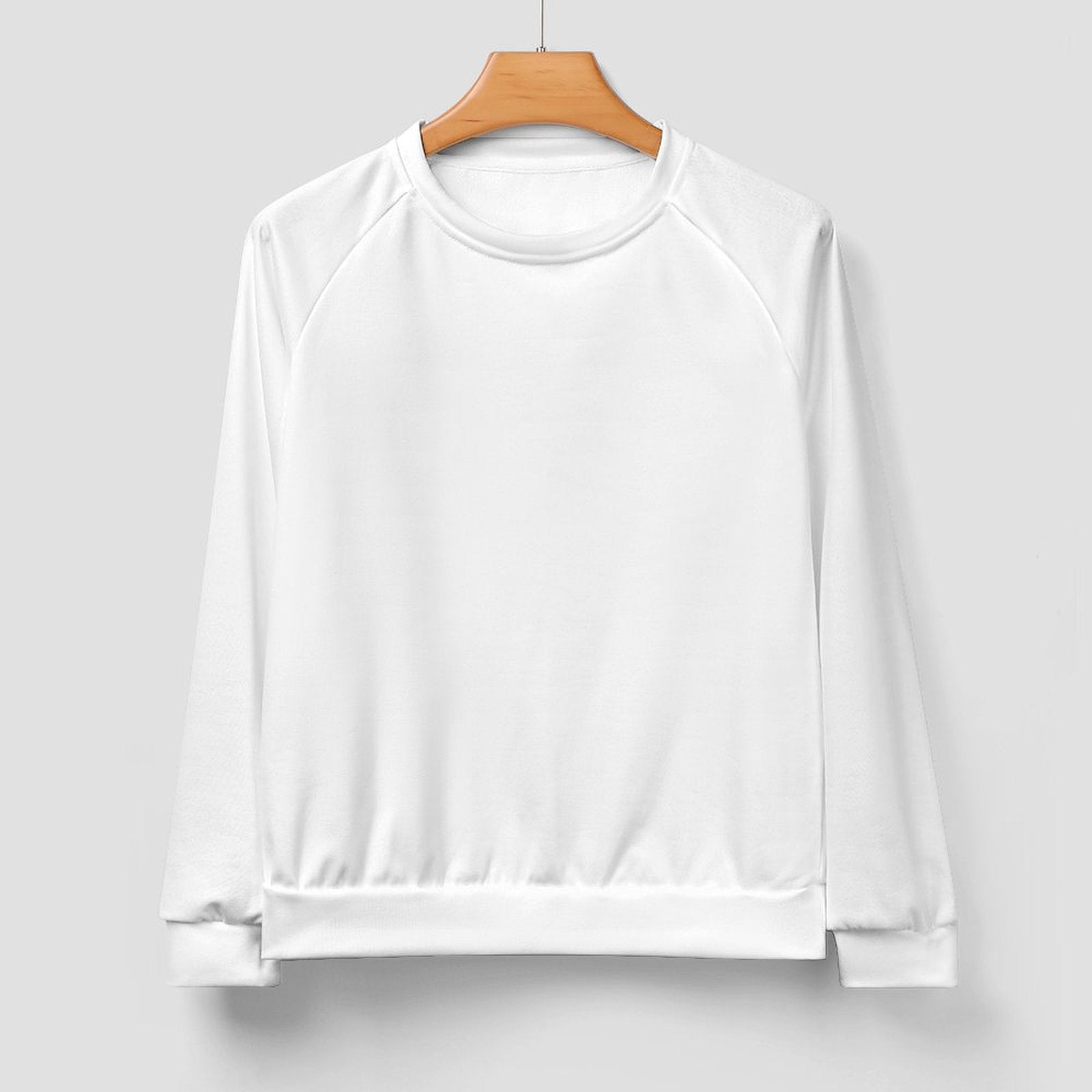 Men's White Solid Sweatshirt
