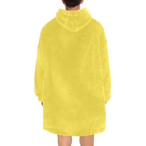Men's Yellow Solid Blanket Hoodie