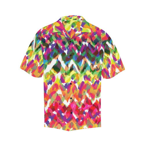 Men's ZigZag Rainbow Abstract Half Sleeve Shirt