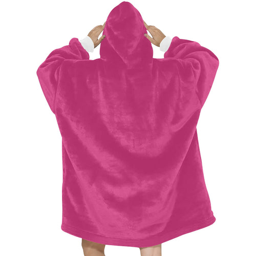 Women's Raspberry Rose Solid Blanket Hoodie