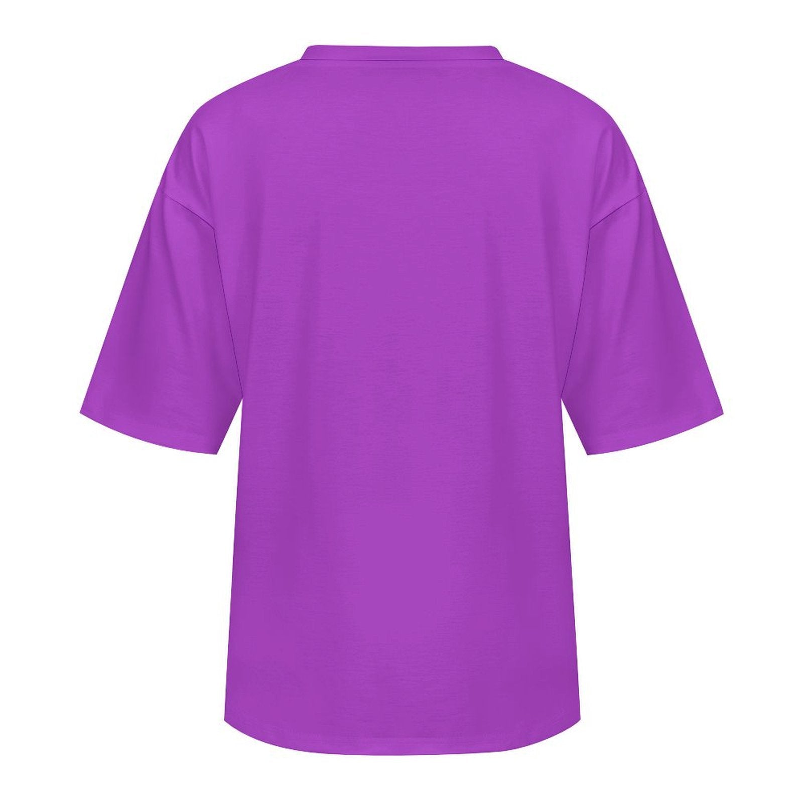 Women's Deep Lilac Solid Oversized T-shirt