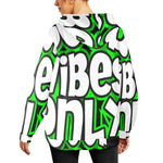 Women's Good Vibes Only Typography Flannel Hoodie