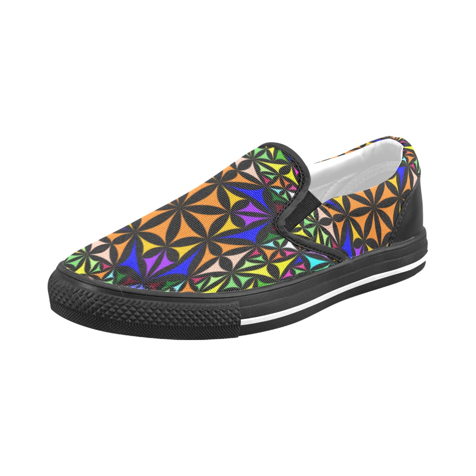 Men's Kaleidoscope Mosaic Abstract Slip-on Shoes
