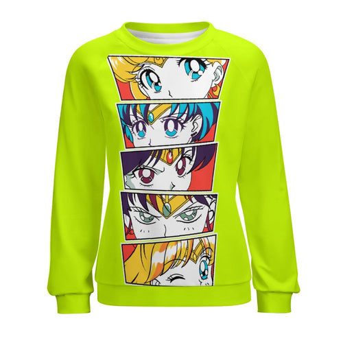 Women's Sailor Moon Eyes Anime Sweatshirt