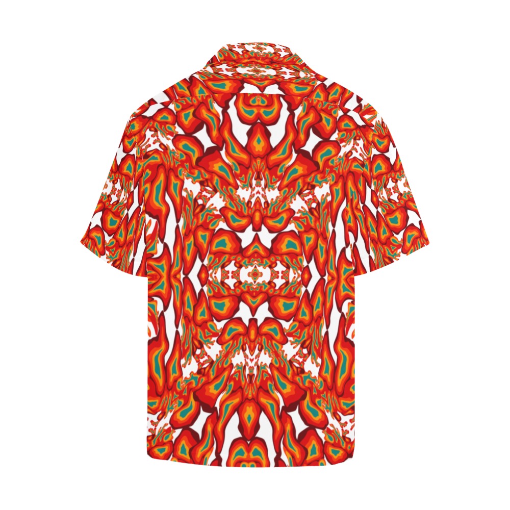 Men's Flaming Vortex Abstract Half Sleeve Shirt