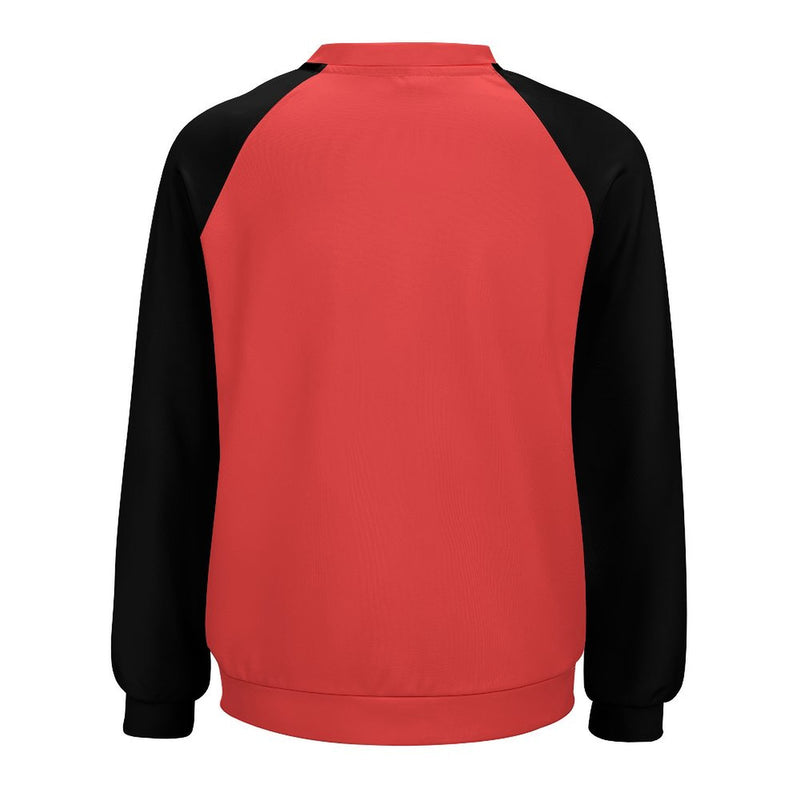 Women's Jasper Red & Black Solid Sweatshirt