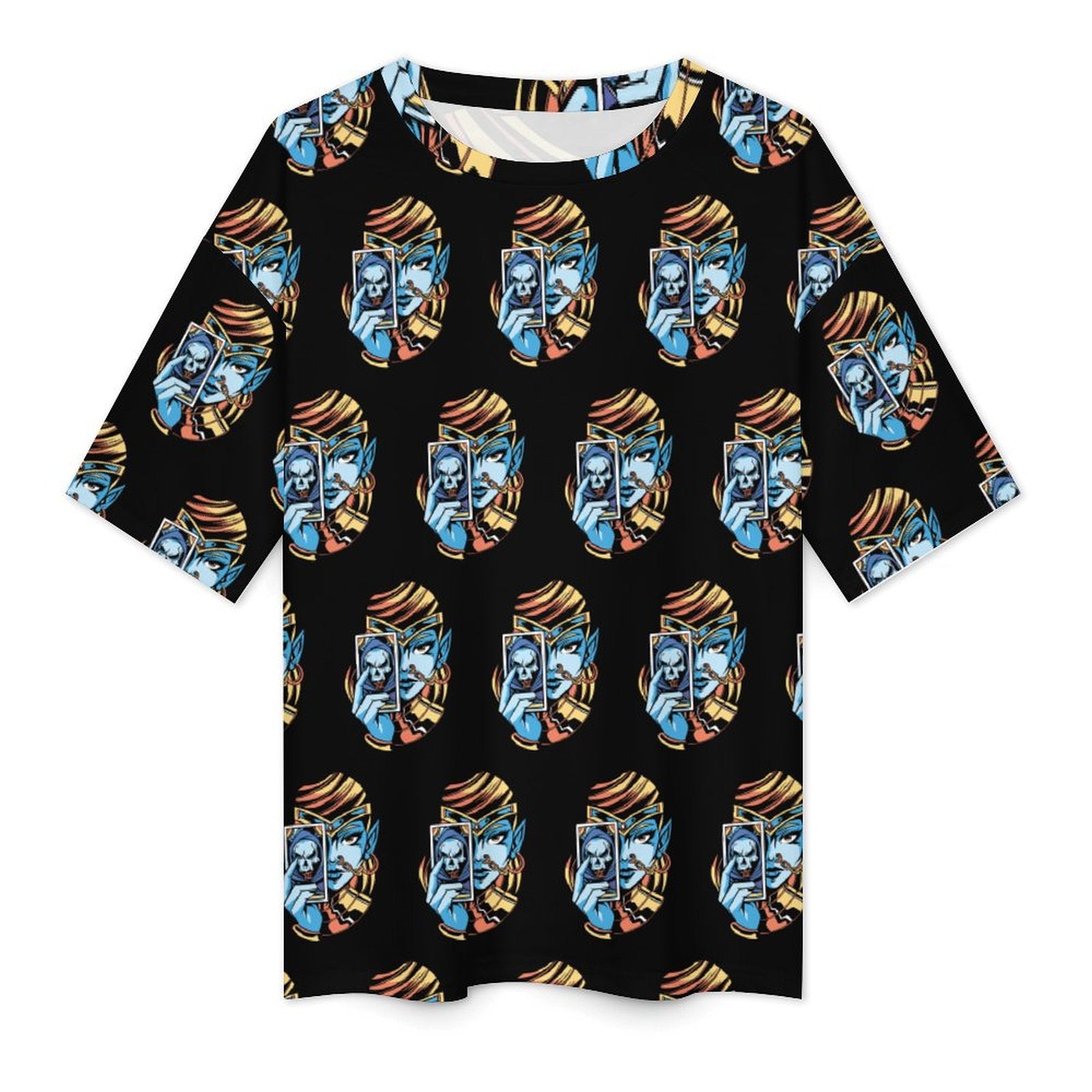 Women's Dark Card Acid & Punk Oversized T-shirt