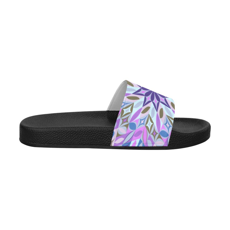 Women's Lavender Starburst Abstract Slider Sandals
