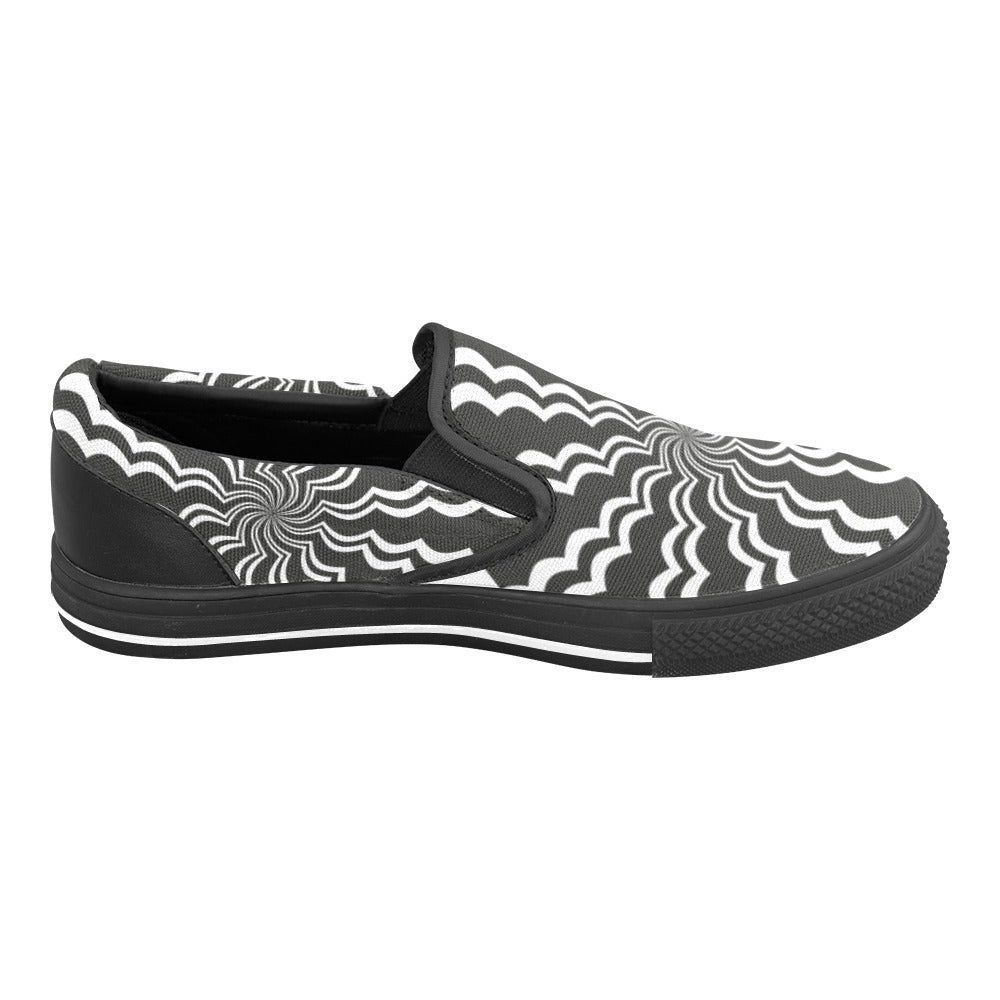 Women's Swirling Vortex Abstract Slip-on Shoes